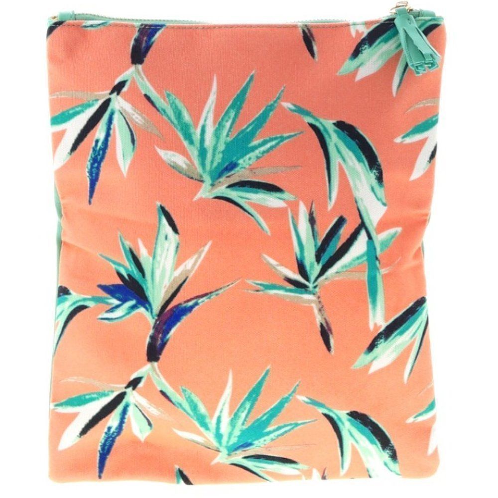 Rachel Pally Tropical Pink and Green Clutch